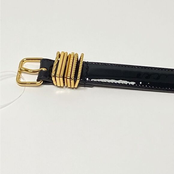 Saint Laurent Hublot Loop Belt In Patent Leather size 95/38” main image 13